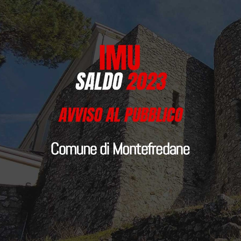 SCADENZA SALDO IMU 2023 | Comune di Montefredane